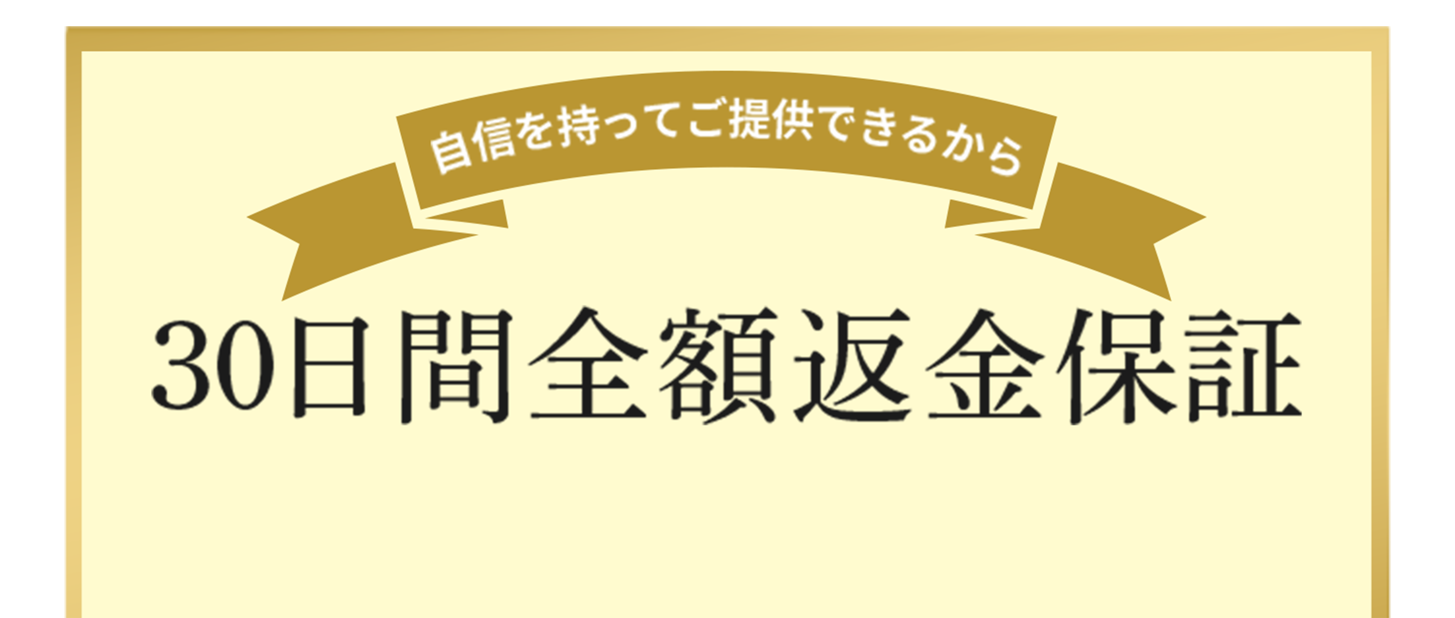 30日間全額返金保証